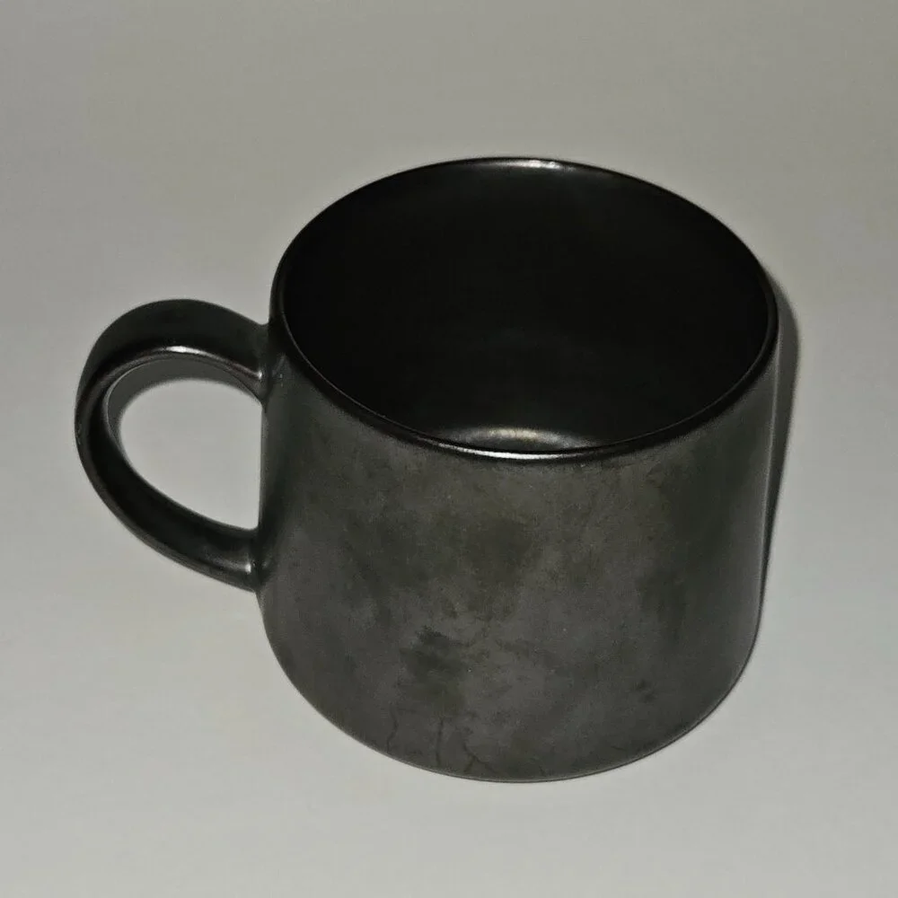 2 Starbucks 2013 Stoneware Mug Coffee Cup Lot 10 oz Brown/Grayish Metallic READ